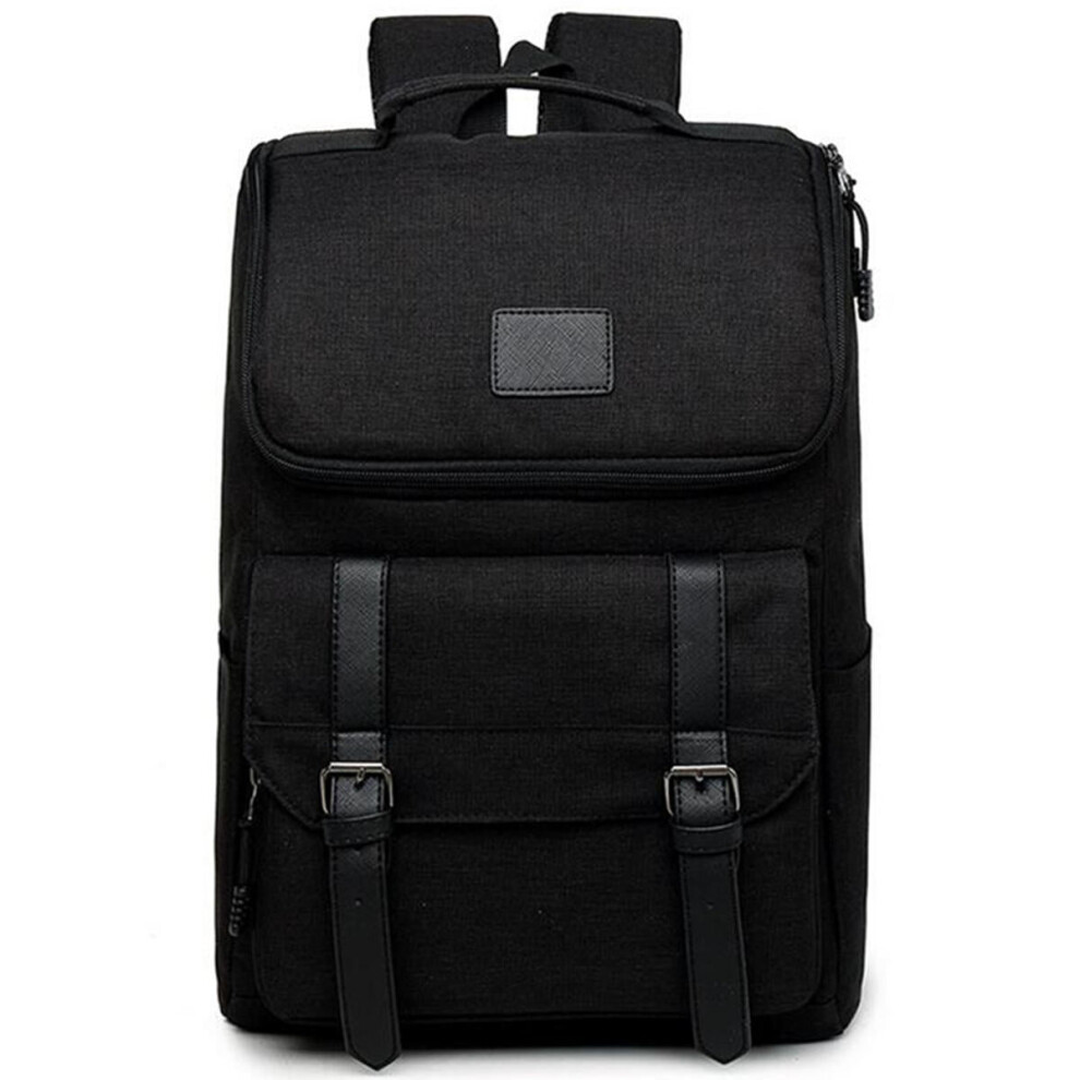 (Black) 16 Inch Laptop Backpack Oxford  Satchel Rucksack Student School Bag Camping Travel Women Men