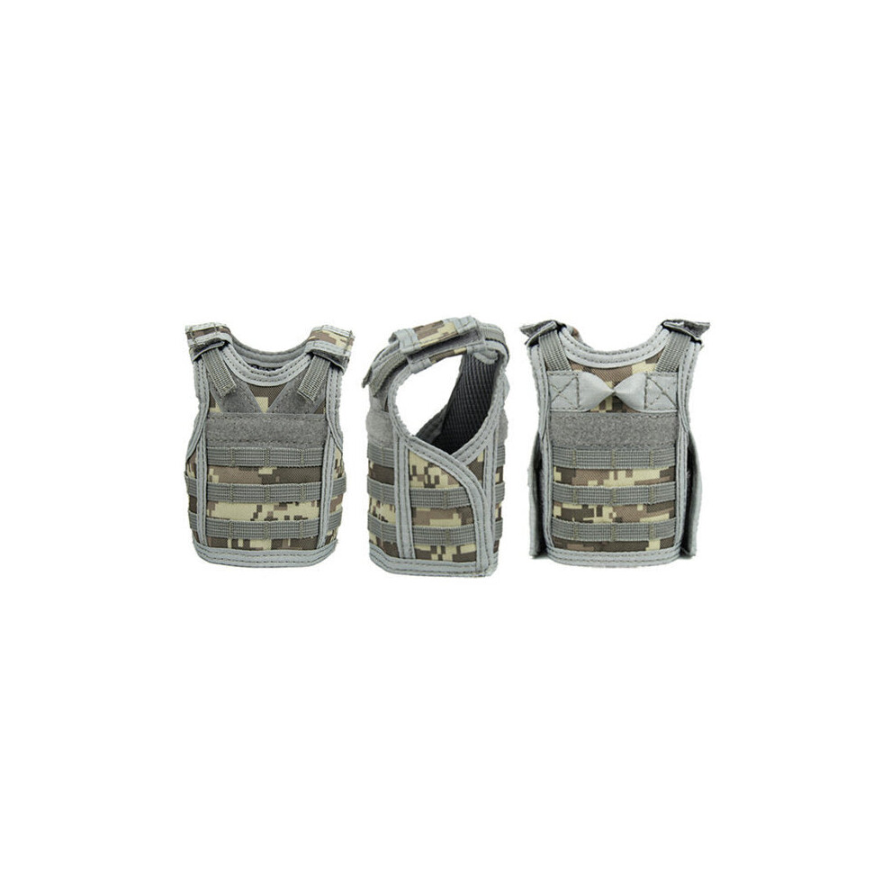 (Camouflage) 1Pcs Tactical Bottle Cover Mini Molle Vest Drink Bottle Protector Holster For Outdoor Sports