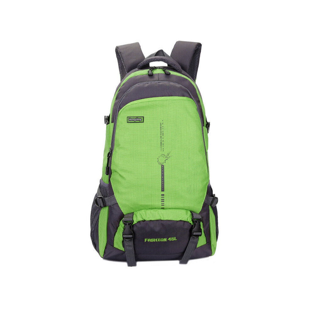 (Green) 45L Backpack Waterproof Nylon Shoulder Bag Leisure Camping Travel Climbing Bag