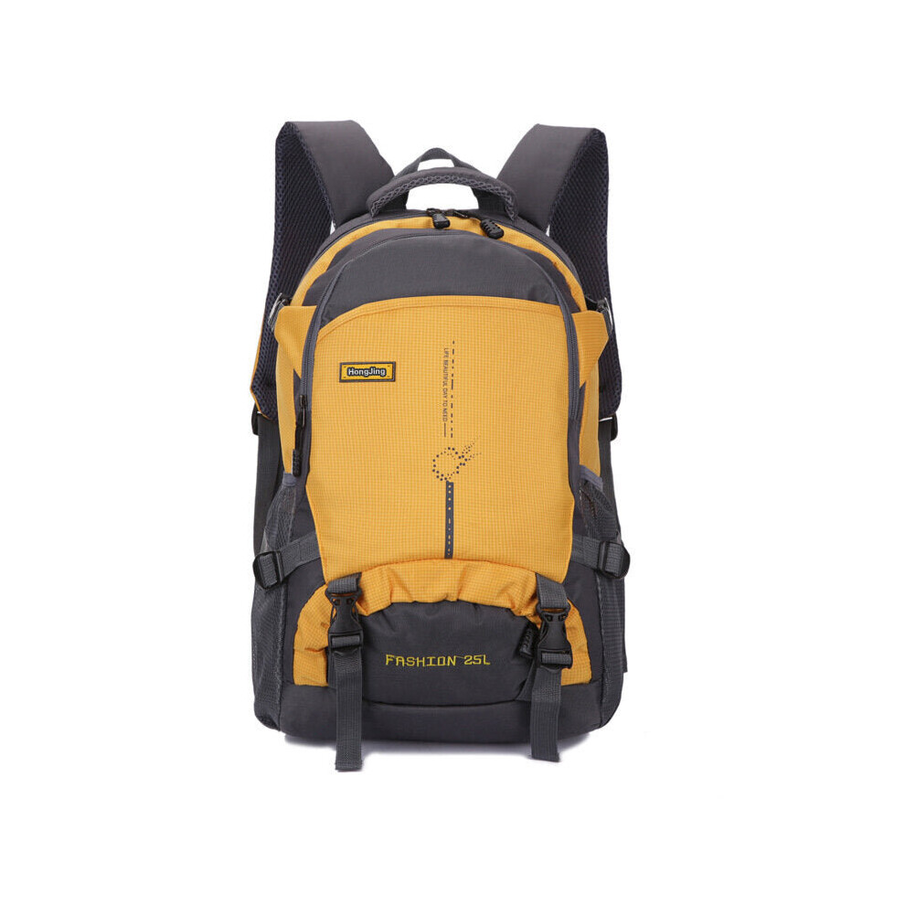 (Yellow) 45L Backpack Waterproof Nylon Shoulder Bag Leisure Camping Travel Climbing Bag