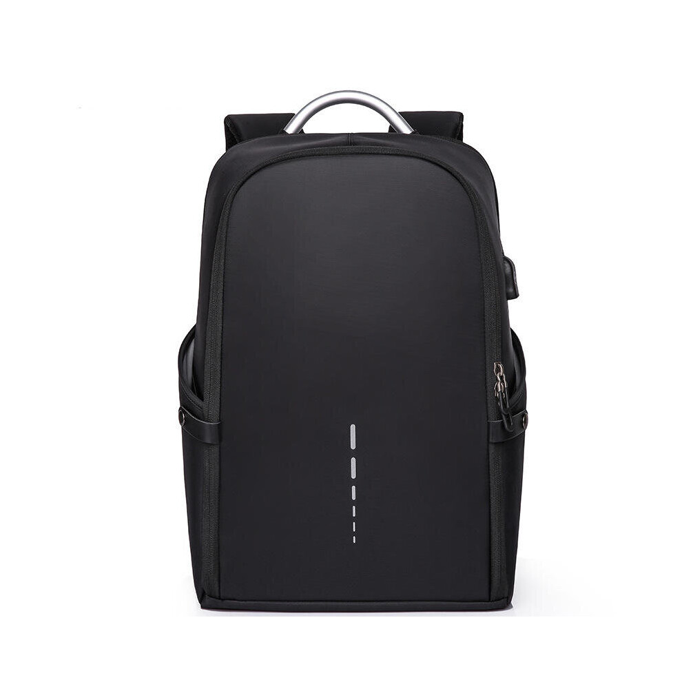 (Black) 30L USB Backpack Anti-thief Shoulder Bag 14 Inch Laptop Bag Camping Waterproof Travel Bag School Bag