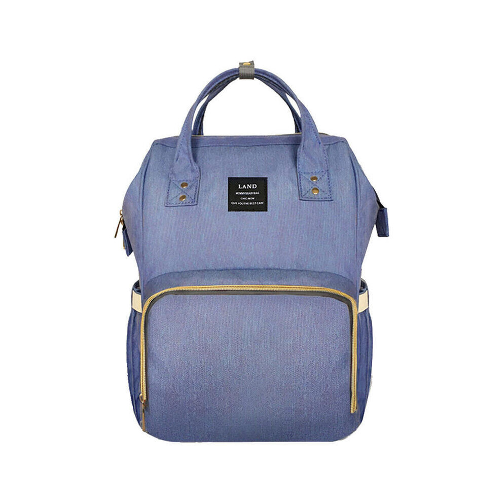 (Purple) 24L Waterproof Baby Diaper Nappy Backpack Multifunctional Large Changing Bag