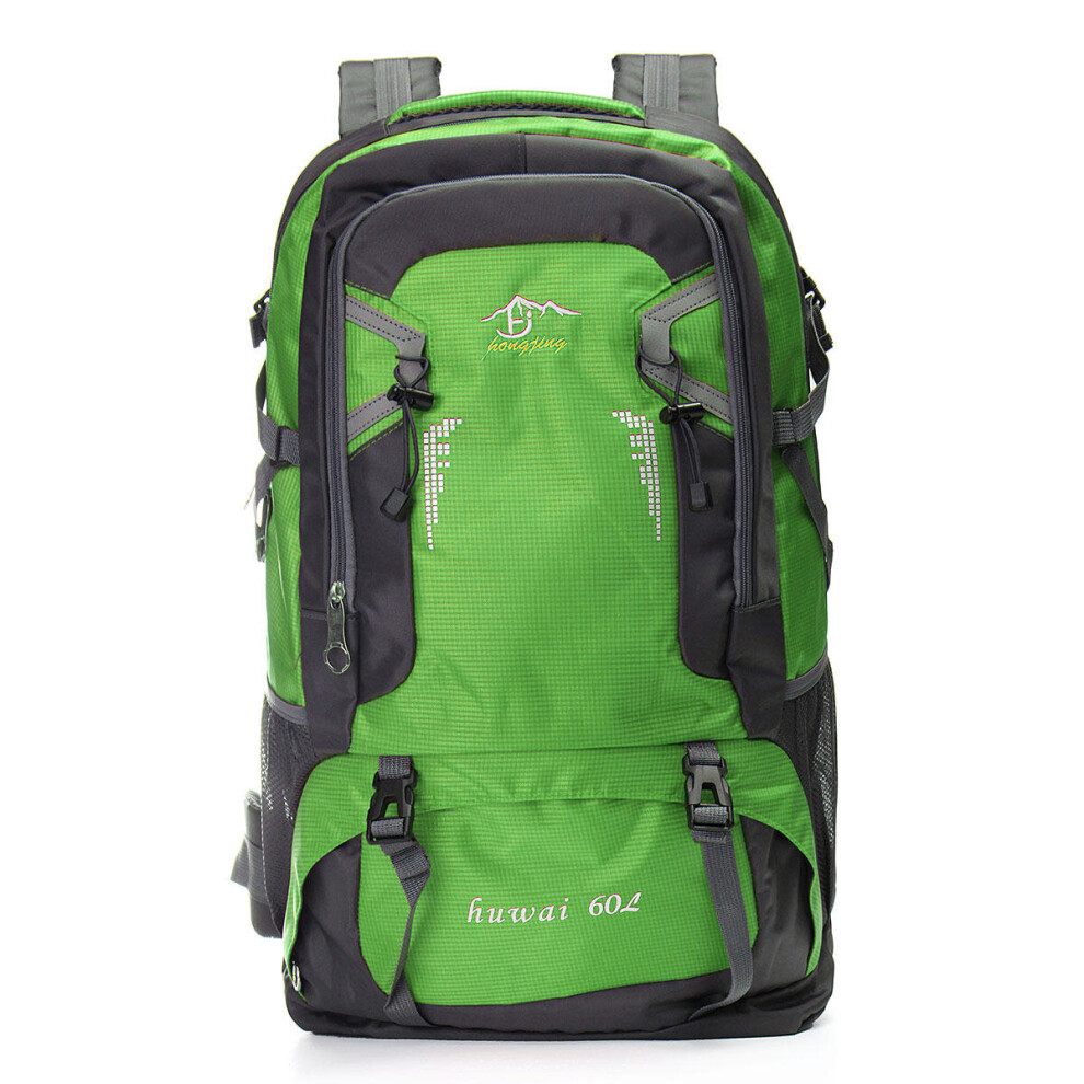 (Green) 60L Climbing Shoulder Backpack Camping Hiking Trekking Mountaineering Rucksack Bag