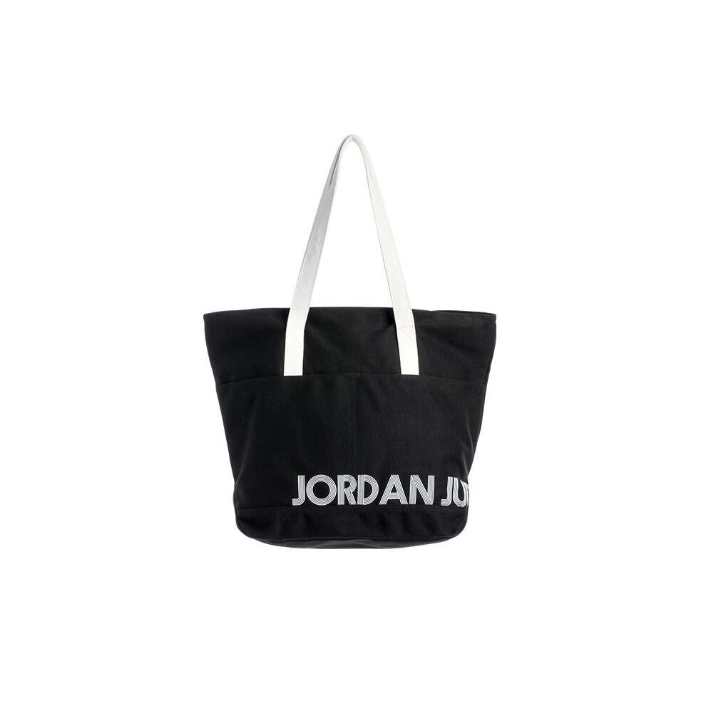 (Black) 2.2L Canvas Shoulder Bag Leisure Handbag Shopping Bag Outdoor Travel