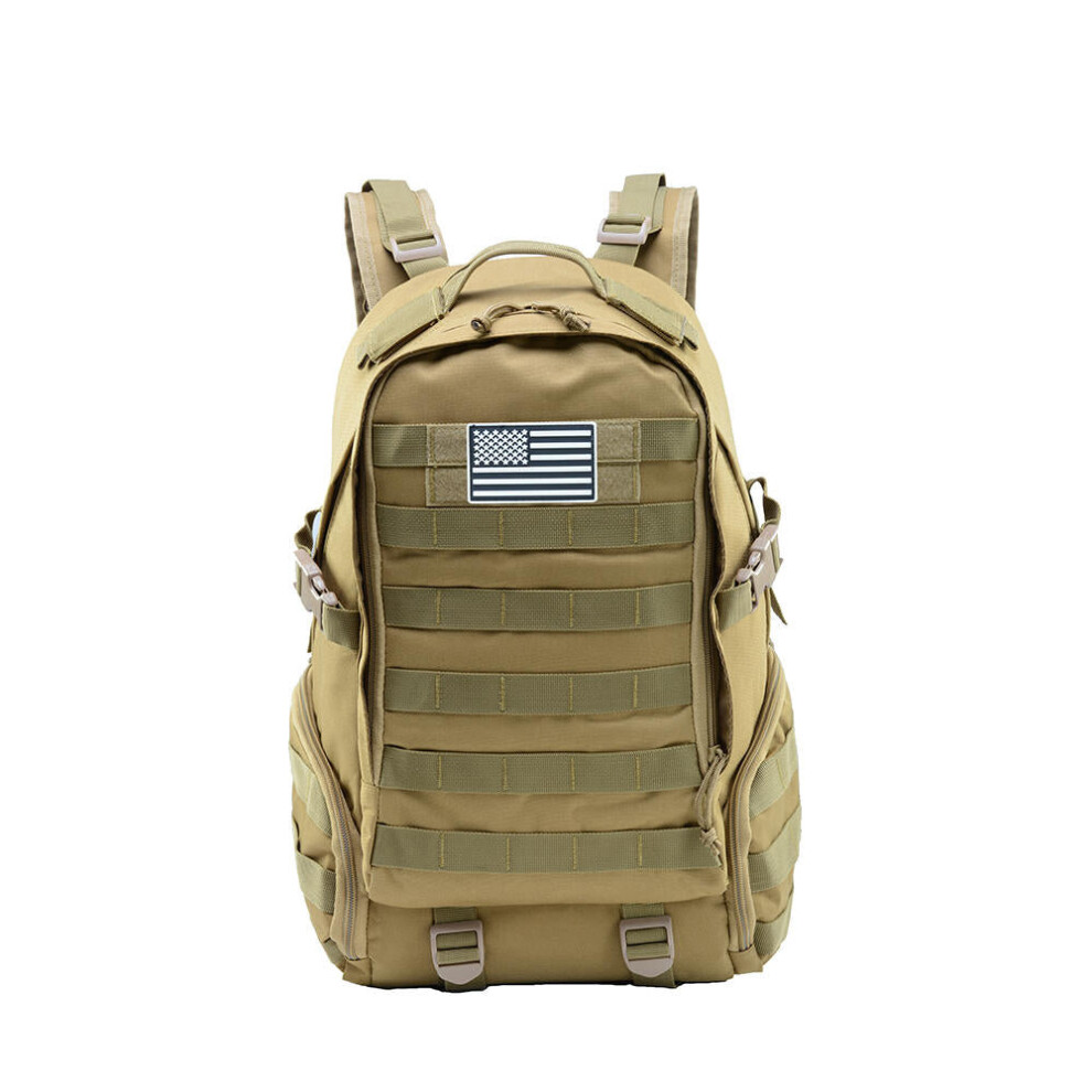 (Khaki) 27L Outdoor Waterproof Molle Military Tactical Bag Sling Backpack Travel Assault Bag