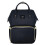 (Black) 24L Waterproof Baby Diaper Nappy Backpack Multifunctional Large Changing Bag 1