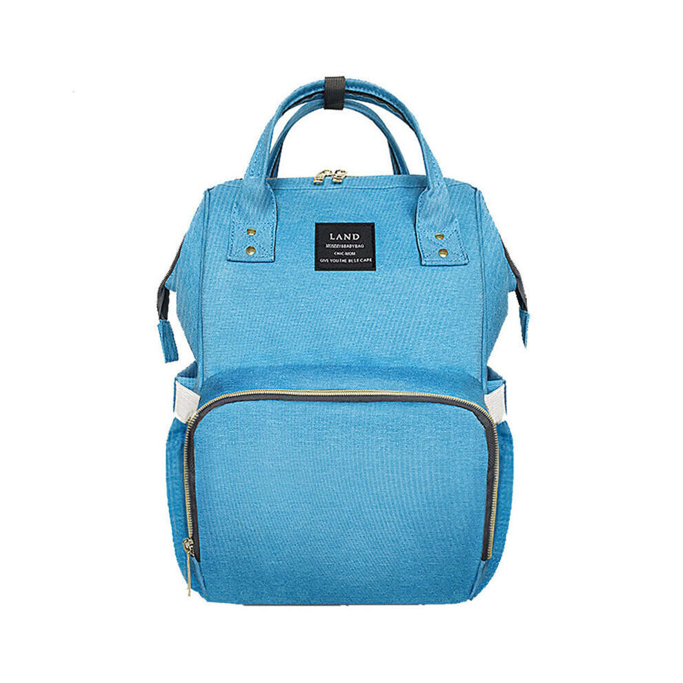 (Blue) 24L Waterproof Baby Diaper Nappy Backpack Multifunctional Large Changing Bag Blue Greenzech
