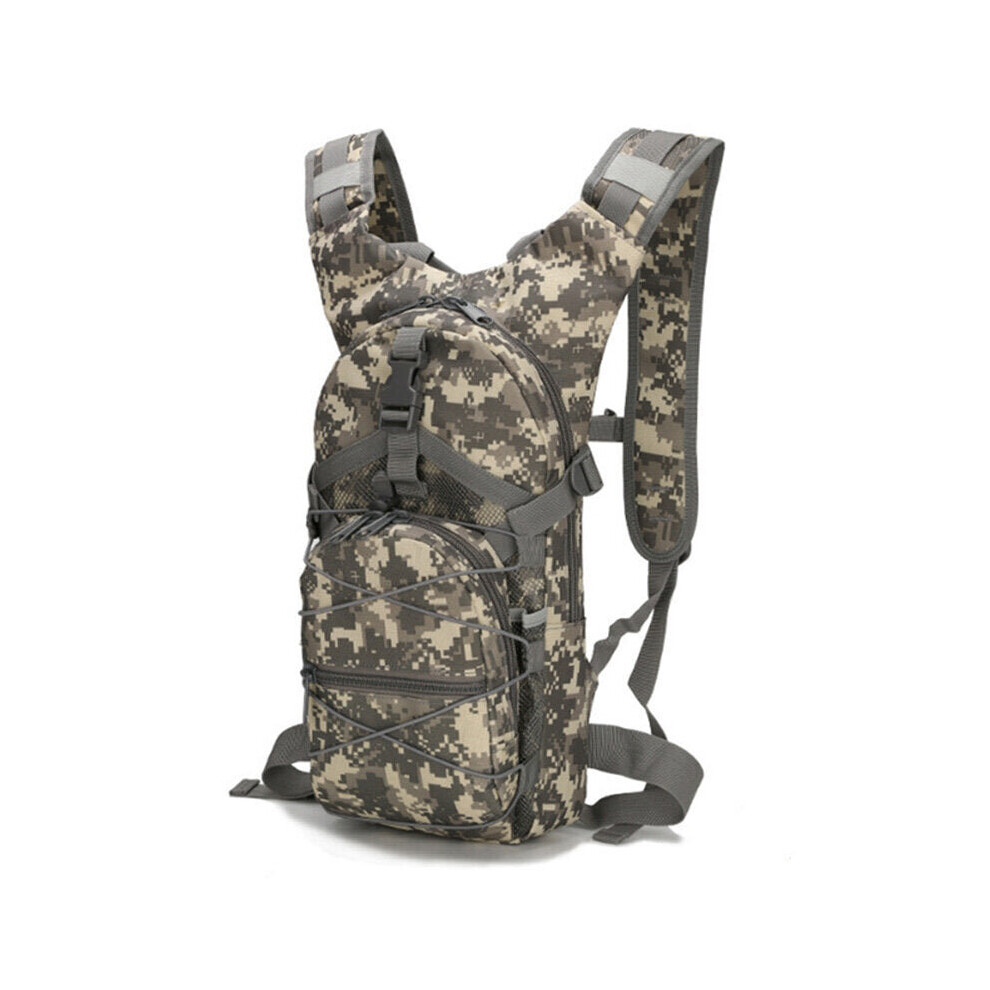 (ACU Camouflage) 15L Camouflage Multi-function Backpack Large Capacity Lightweight Outdoor Camping Bicycle Climbing