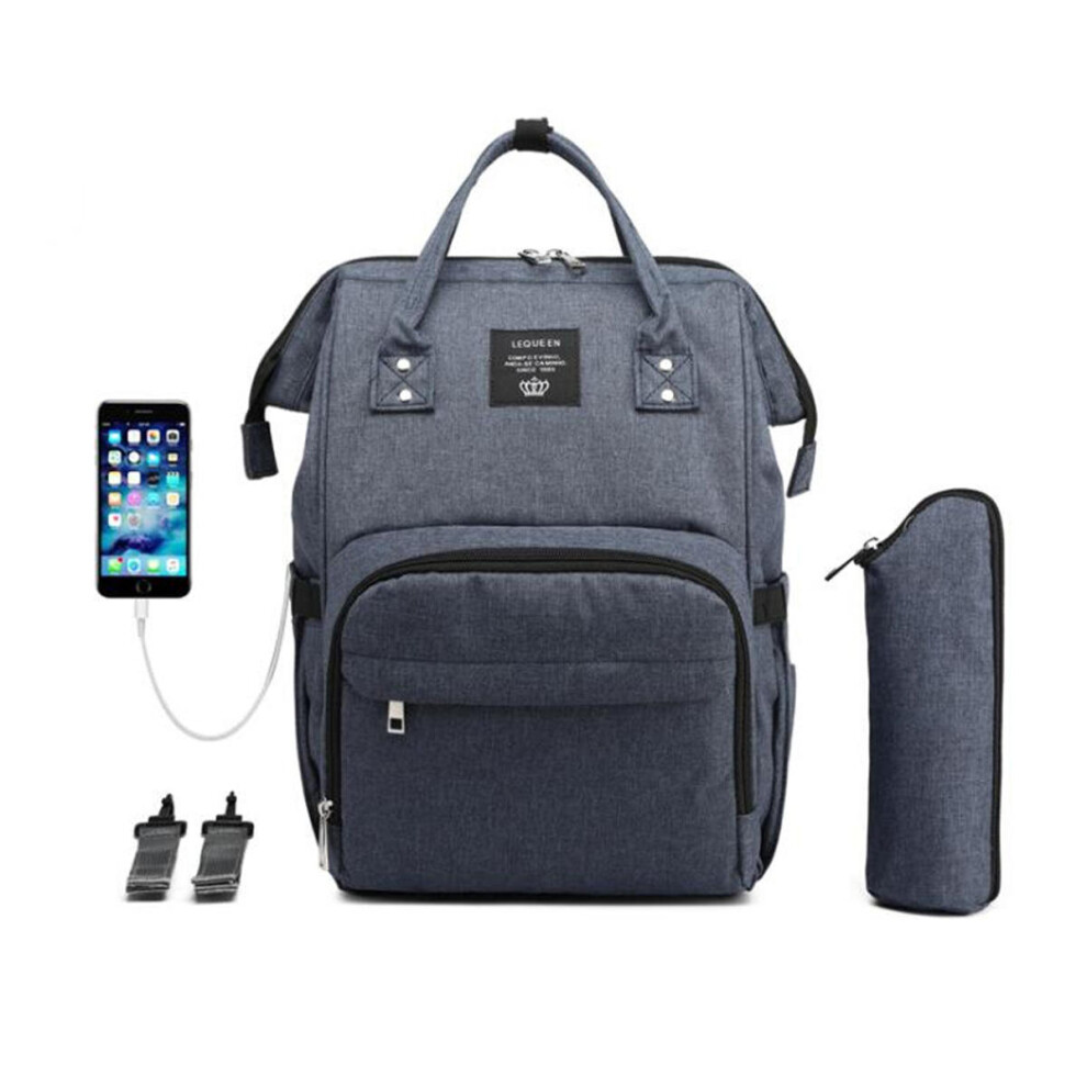 (Royal ) 15L Outdoor Travel Usb Mummy Backpack Waterproof Baby Diapers Nappy Women Bags Blue Greenzech