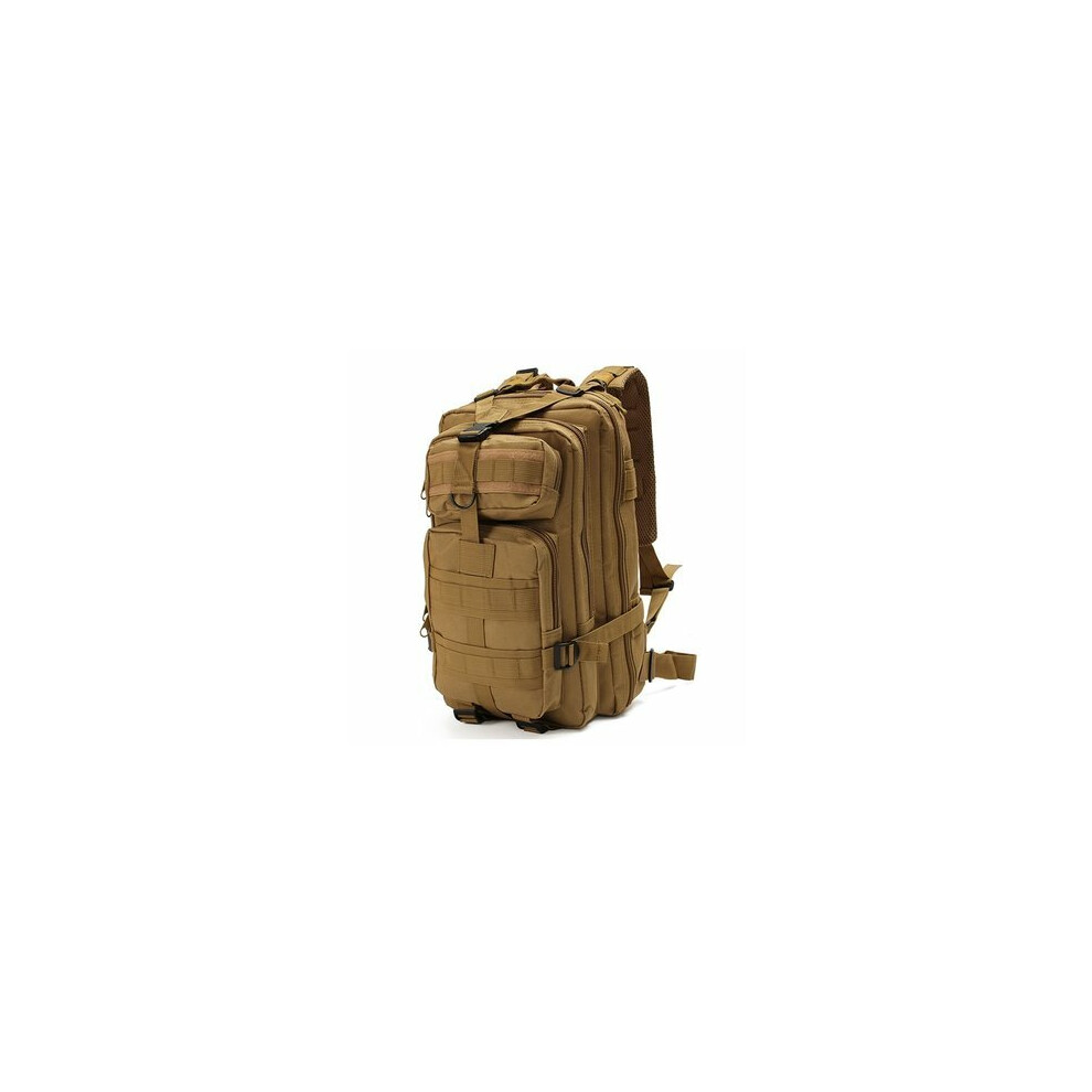 (Tan) 30L Outdoor Tactical Backpack Bag 600D Nylon Waterproof Camouflage Trekking Rucksack