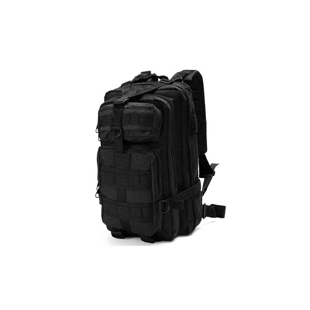 (Black) 30L Outdoor Tactical Backpack Bag 600D Nylon Waterproof Camouflage Trekking Rucksack