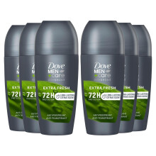 (Buy 6 - Extra Fresh) Dove Men+Care AP Deodorant, Extra Fresh, 50ml