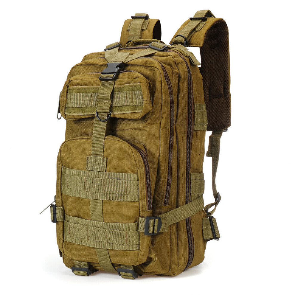 (Yellow) 26L 3D Outdoor Sport Military Tactical Climbing Mountaineering Backpack Camping Bicycle Cycling Men Women Unisex Rucksack