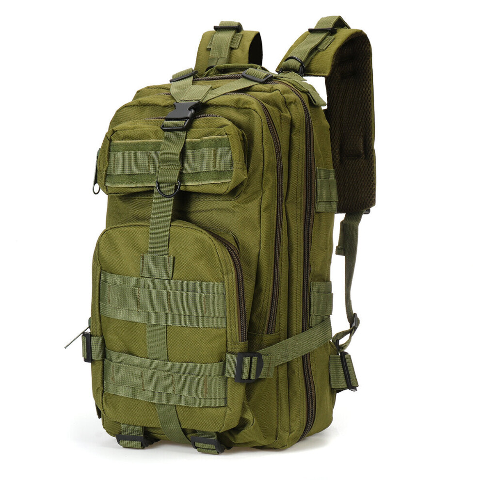 (Green) 26L 3D Outdoor Sport Military Tactical Climbing Mountaineering Backpack Camping Bicycle Cycling Men Women Unisex Rucksack