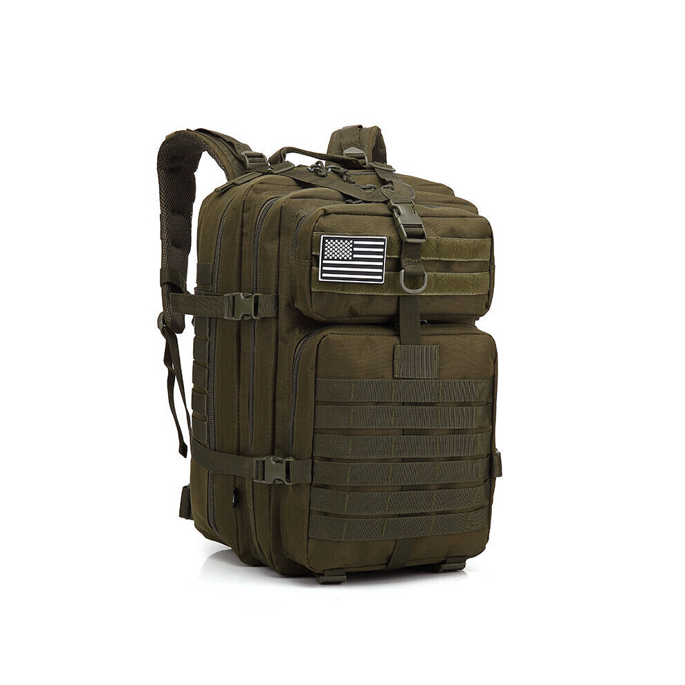 (Army green) 45L Tactical Army Military 3D Molle Assault Rucksack Backpack Outdoor Hiking Camping Traveling Bag