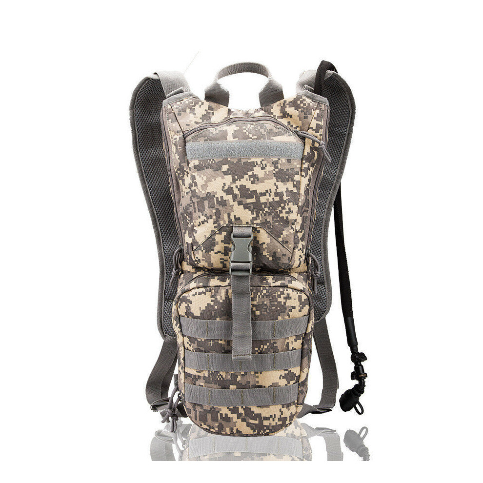 (ACU Camouflage) 3L Water Bag Nylon Backpack  Water Container Unisex Rucksack Hiking Climbing Camping Cycling