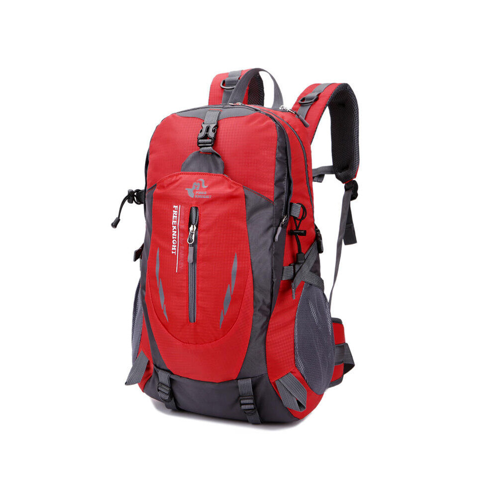 (Red) 40L Climbing Bags Mountaineering Backpack Tactical Shoulder Bag Camping Hiking Traveling