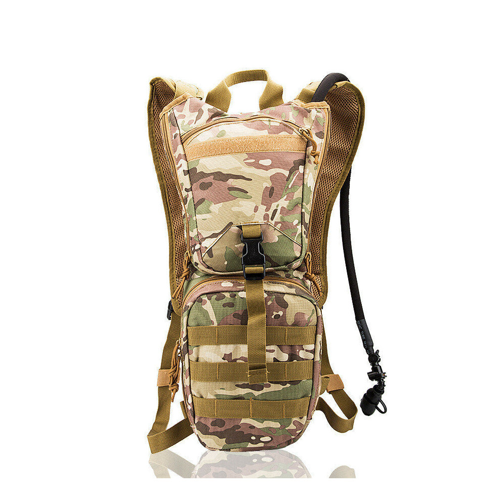 (CP Camouflage) 3L Water Bag Nylon Backpack  Water Container Unisex Rucksack Hiking Climbing Camping Cycling