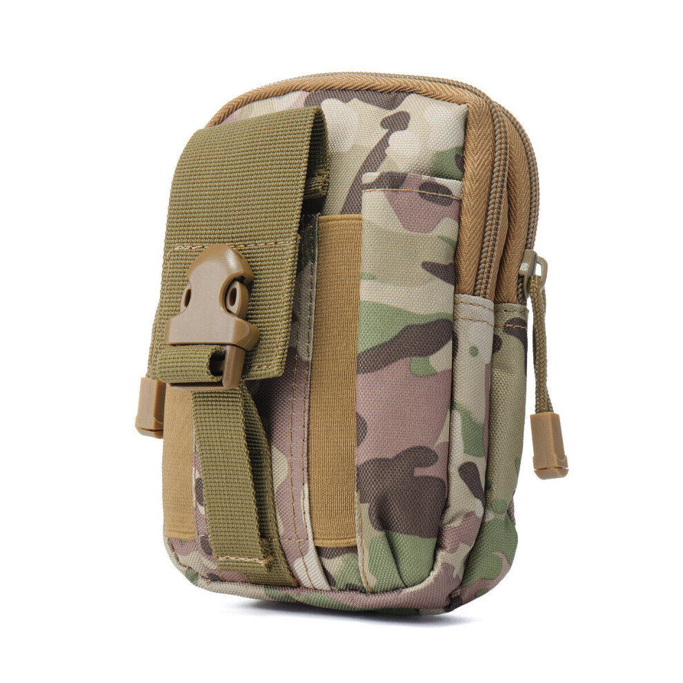 (CP camouflage) 5.5 Inch Outdoor EDC Tactical Molle Waist Bags Pack Men Cell Phone Case Wallet Pouch Holder For iphone 8 Sports Camping Hiking