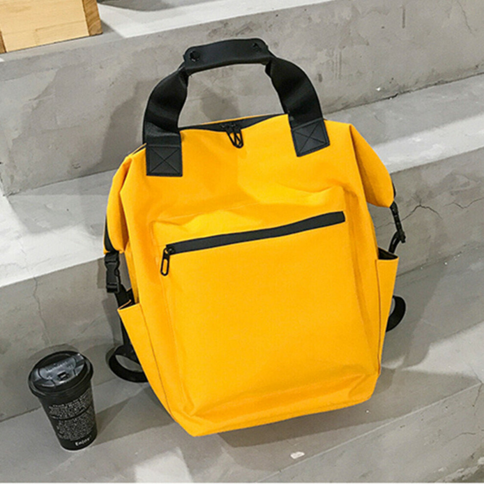 (Yellow) 26L Women Men Backpack Rucksack Waterproof Oxford Satchel Shoulder School Bag Handbag Outdoor Travel