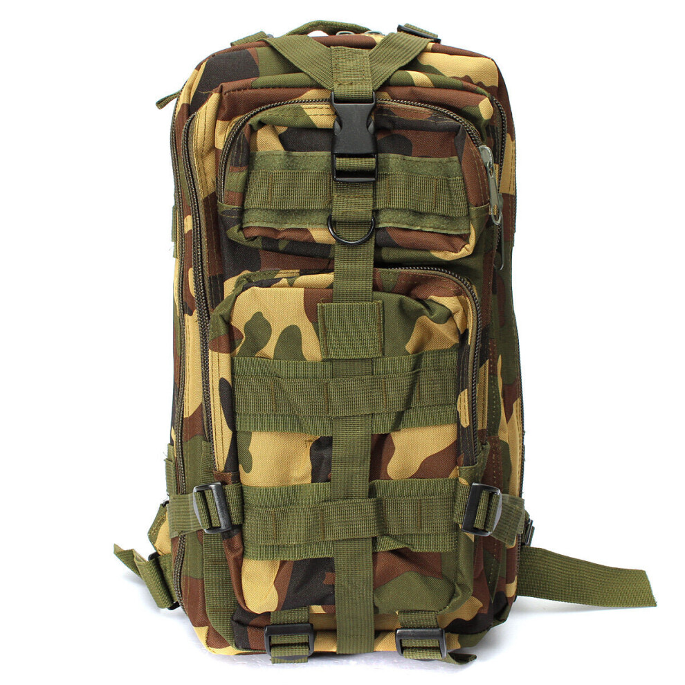 (Jungle Camouflage) 30L Climbing Bag Tactical Backpack Waterproof Shoulder Backpack Outdoor Camping Hunting