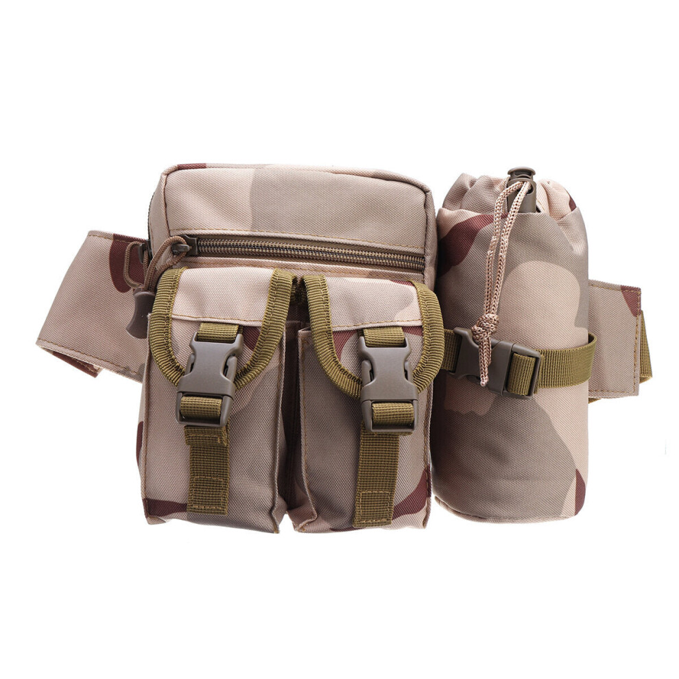 (Sand Cam.) 600D Nylon Tactical Waist Bag Multifunctional Military Bag