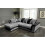 Furniture 786 (Left Hand Facing Corner) PALERMO JUMBO CORD Corner Sofa Black-Grey 1