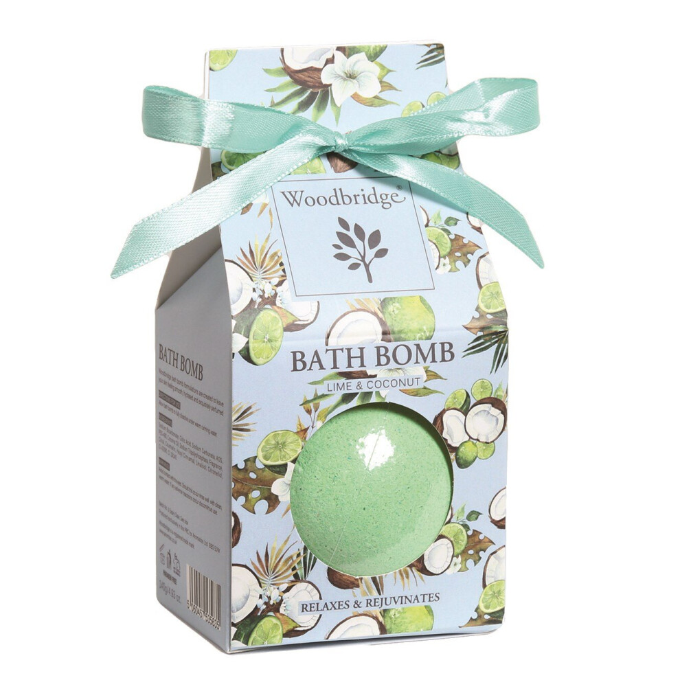 Woodbridge Fragranced Bath Bomb Lime & Coconut Sweet & Excotic Scented Gift