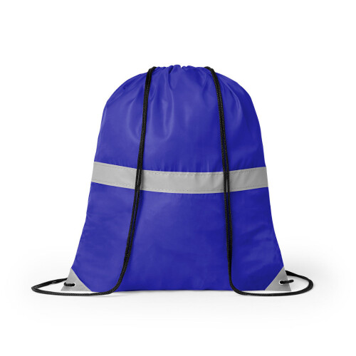 (Blue, 1) Reflective High Viz Hi Visibility Drawstring Rucksack Bag