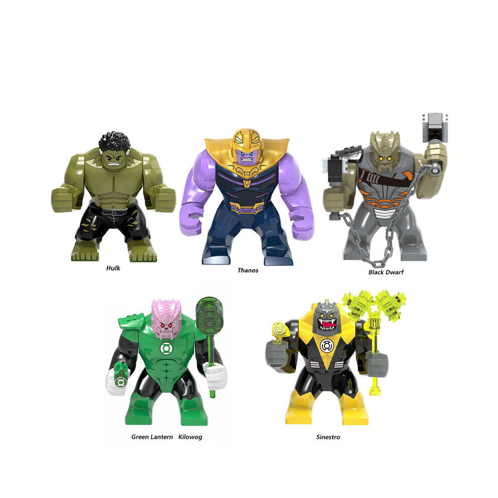 5pcs Super Hero Large Toy Action Mini Figures Fits Lego