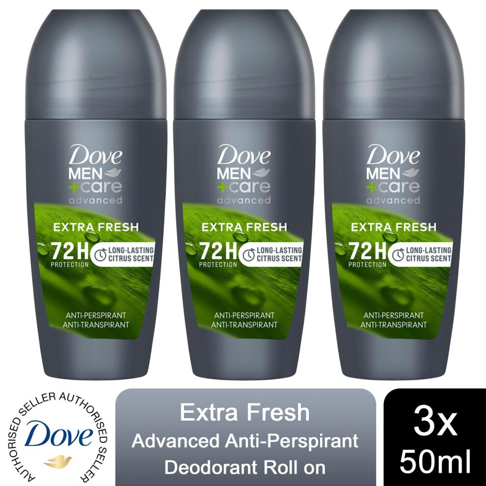 (Buy 3 - Extra Fresh) Dove Men+Care AP Deodorant, Extra Fresh, 50ml