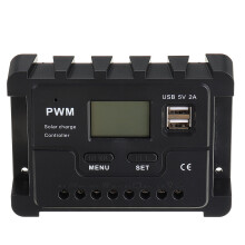 12V/24V Display PWM Zonnecontroller 10 - 30A Zonne - oplaadcontroller Dubbele USB IP30 Waterdicht