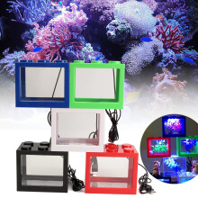 Mini luce LED USB trasparente per acquario mini scatola per betta decorazione per ufficio e scrivania