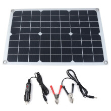 True 20 W Solarpanel 12 V/5 V DC USB Solarpanel 4 Köpfe monokristallin