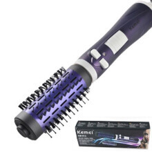 KEMEI Hair Brush Dryer Comb Style Hair Dryer Anion Electric Automatic Curler Roller Brush Straightening Styling Tool KM-813