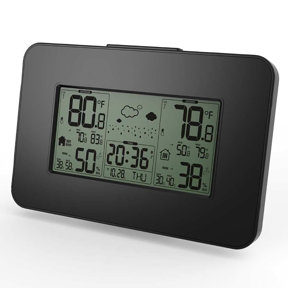 Lcd Display Weather Station Clock Alert Electronic Temperature Thermometer Humidity With Sensor 860038001772