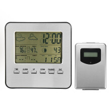 Drahtlose Wetterstation Hygrometer Temperatur Luftfeuchtigkeit Alarm Schlummeruhr Datum