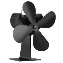 Ventilatore per stufa a legna a carbone black con 4 pale alimentato a calore per ventilatore a pellet a gas