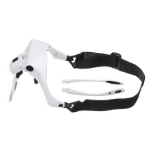 Occhiali ingranditori con fascia per la testa occhiali ingrandenti a mani libere lenti con luce LED USB W/ 1.0/1.5/2.0/2.5/3.5X