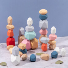Accessori per blocchi da costruzione in wood colorato per lo sviluppo educativo dei bambini.