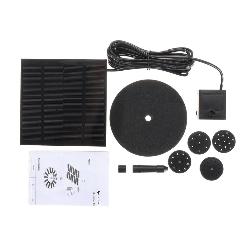 7V Floating Solar Function Pump Solar Panel Powered Water Pump for Bird Bath Pond Garden Water Pump