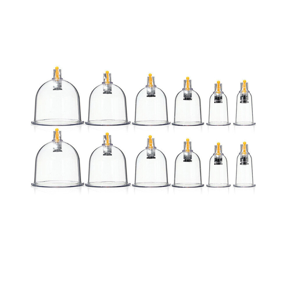 Manual Cupping Set 12 Cups Slimming Vacuum Therapy Massage Acupuncture