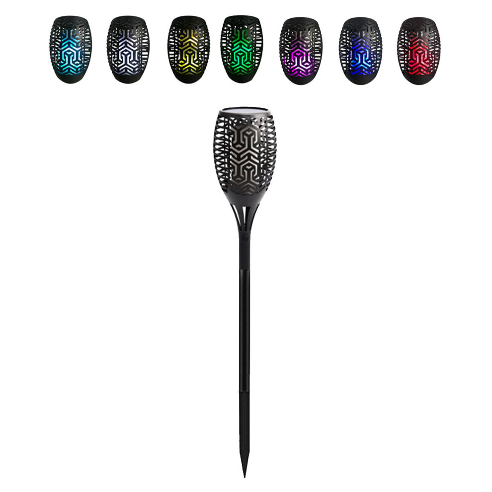7 Color 72LED Solar Powered Flame Lamp Flickering IP65 Waterproof Garden Decoration Light Lawn Lamp Path Lighting Torch Light Spotlight