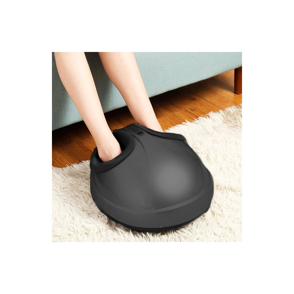 Black 5 Modes 5 Levels Electric Shiatsu Foot Massager Heat Air Compression Kneading Rolling Massage Machine