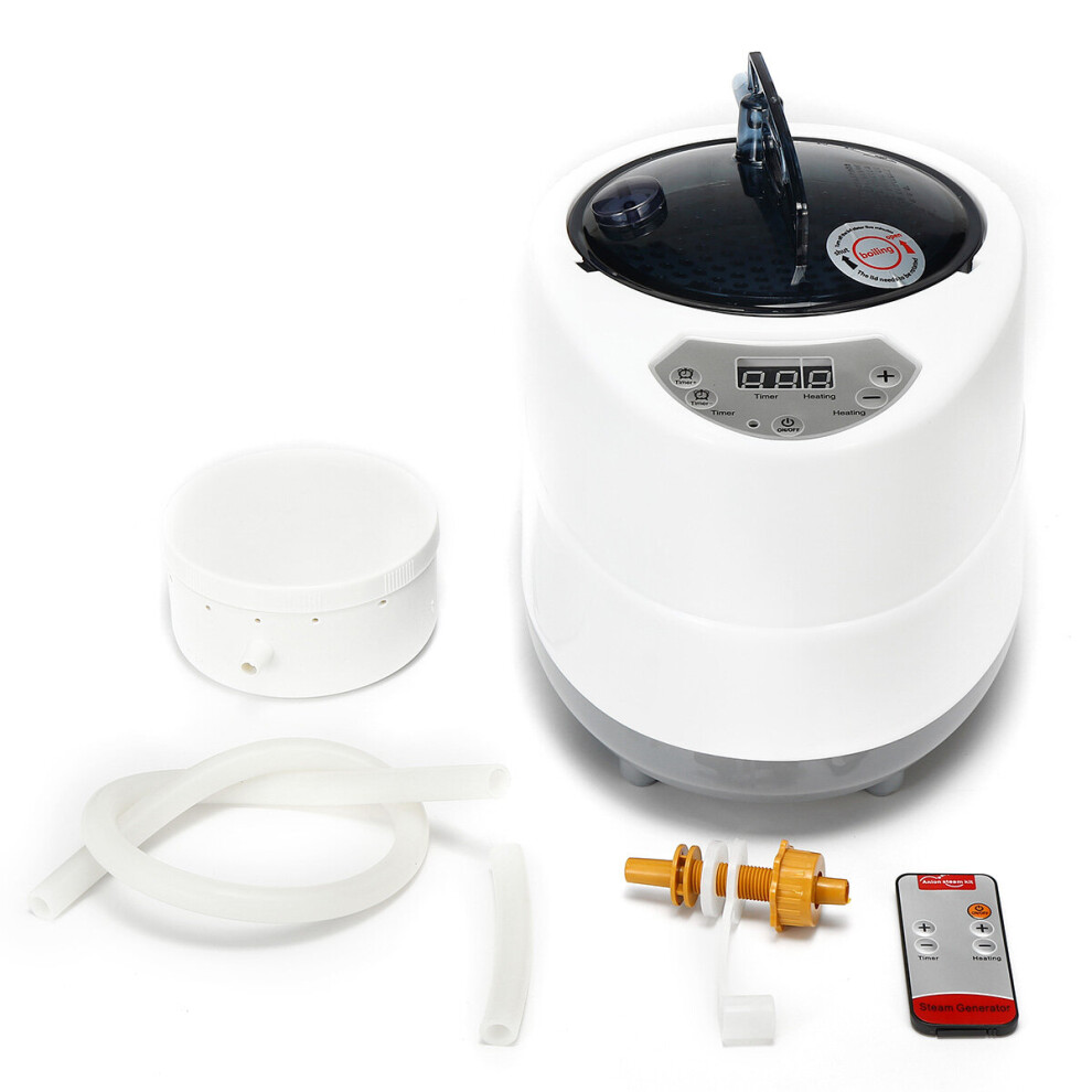 2.8L 1500W Fumigation Machine Sauna Steam Generator Steamer English Version White