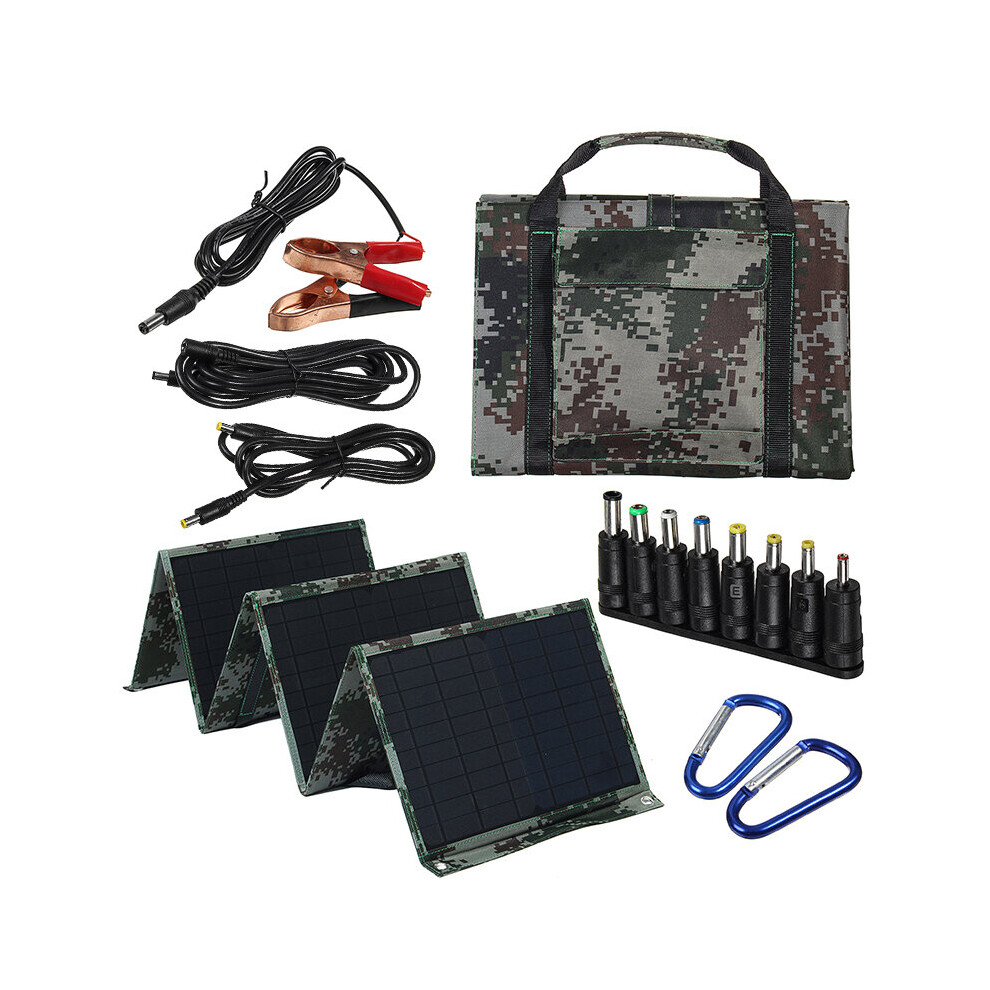 60W 5V/12V High Efficiency Foldable Solar Panel Charger With Dual Usb Port 6901250879542