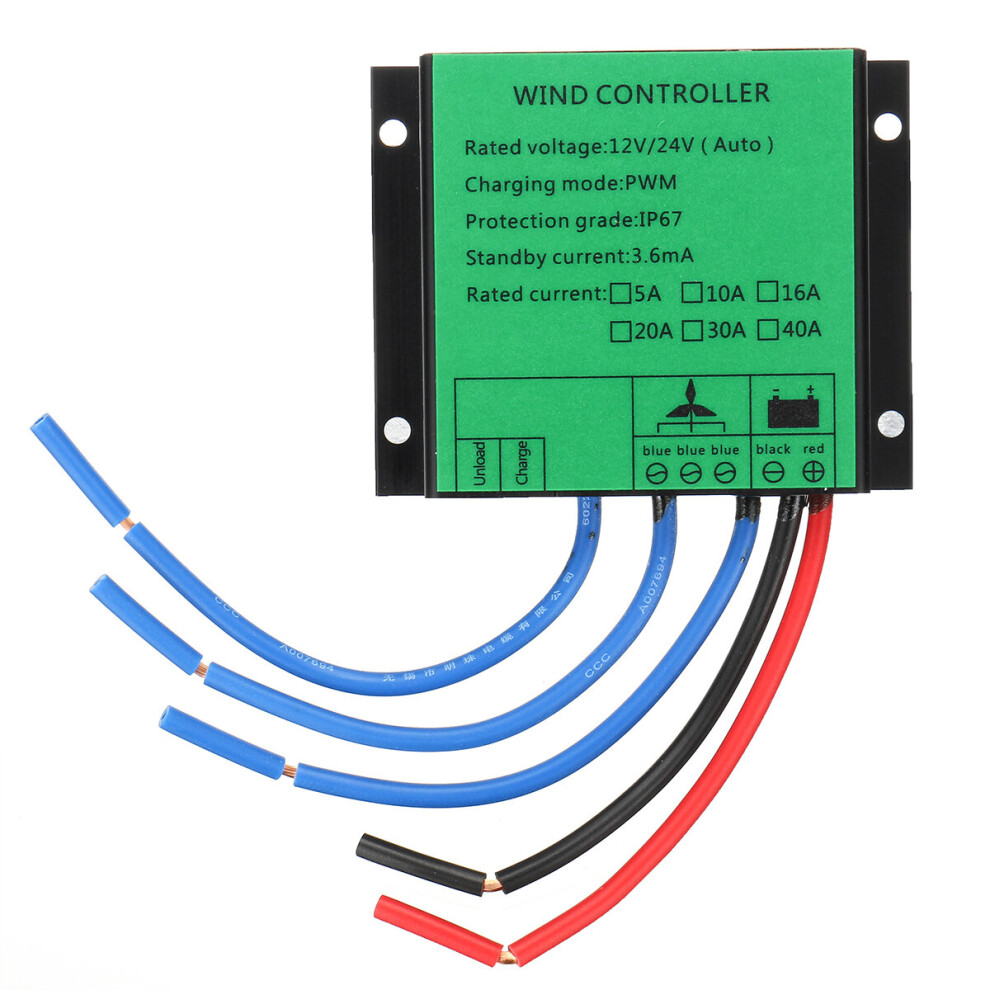 600W Pwm Wind Turbine Controller 12V/24V Auto Ip67 Waterproof Wind Generator Controller 3796737060314