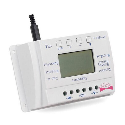 T20 20A 12V/24V PWM LCD Display Zonnepaneel Acculader Regulator Laadcontroller 2