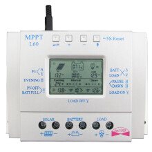 L60 60A 12V/24V Auto LCD MPPT Zonnebatterij Oplader Controller Hoge Efficiëntie Zonnevolgsysteem