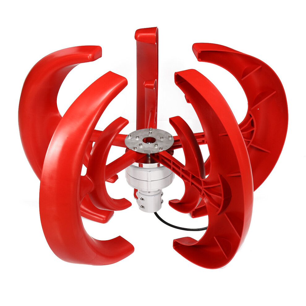1000W Dc 12V/24V Wind Power Electricity Generator Lantern Vertical Axis Double Spiral Wind Turbine 5 Wind Blades 6900063351986